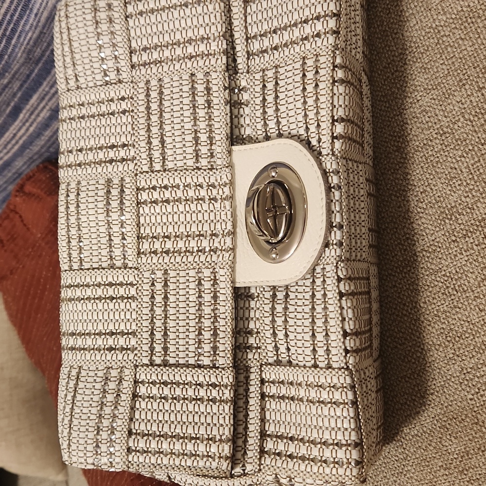 ALMA TONUTTI White and Gold  purse - Picture 2 of 8